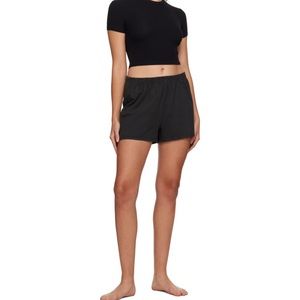 NEW W/ TAGS SKIMS OUTDOOR JERSEY SHORT | WASHED ONYX. SIZE XXS